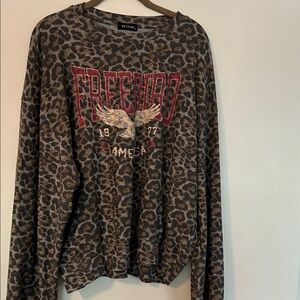 Zutter Leopard Print Long Sleeve Top